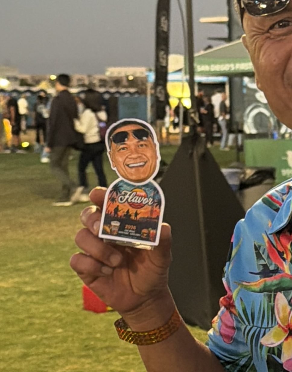 A guest holding their TinyTwin