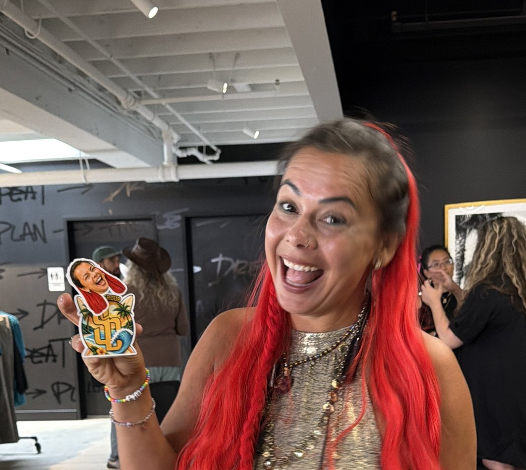 Guest laughing with her TinyTwin